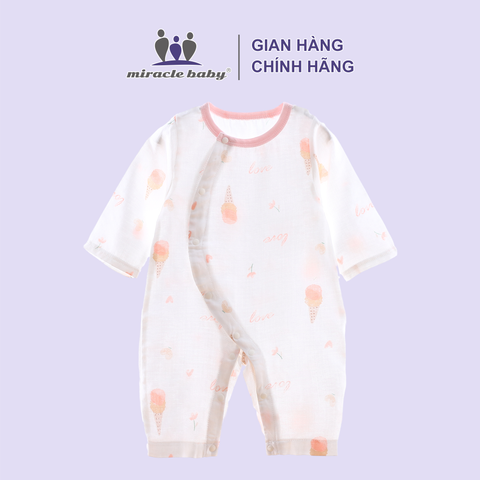  Bodysuit dài tay cotton sợi tre cho bé trai bé gái nhiều màu 0-24 tháng thoáng khí mát mẻ kháng khuẩn 