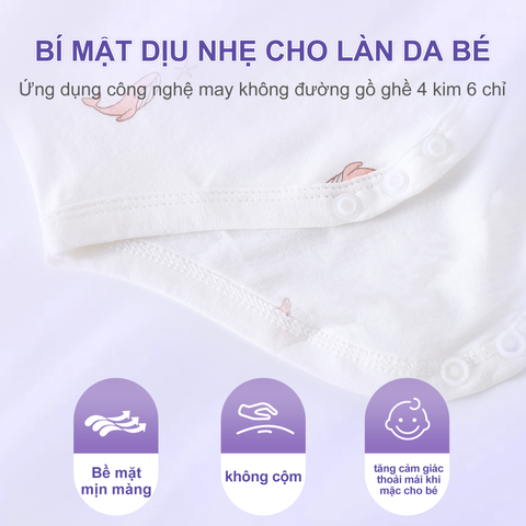  Set 3 Bodysuit không tay cho bé 3-24 tháng cotton100% mỏng nhẹ thoáng khí hiên bản mỏng cho mùa hè 