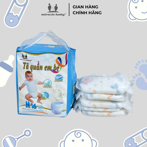  【Đại khuyến mãi trong năm】MiracleBaby - Tã quần tơ tằm size M/L/XL/XXL cho bé 