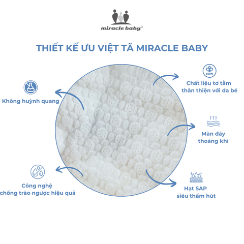  MiracleBaby - Tã quần tơ tằm size M/L/XL/XXL cho bé 