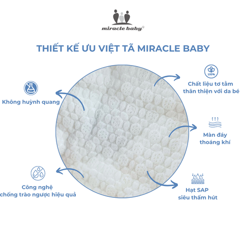  【Đại khuyến mãi trong năm】MiracleBaby - Tã quần tơ tằm size M/L/XL/XXL cho bé 