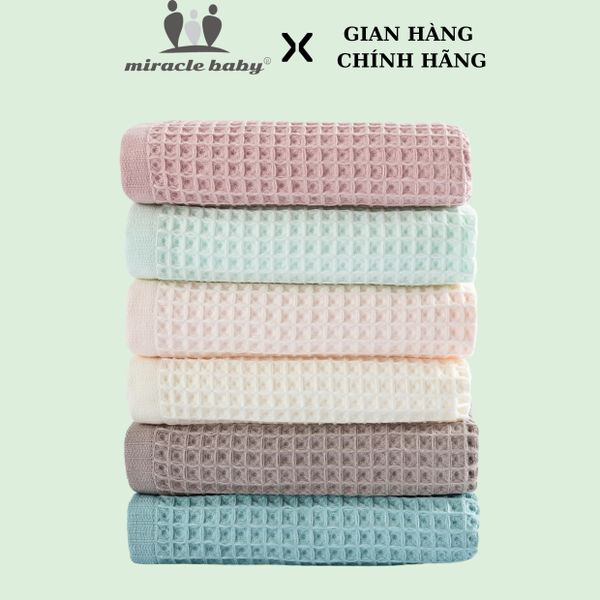  Miracle baby - Chăn Waffle siêu thấm hút 