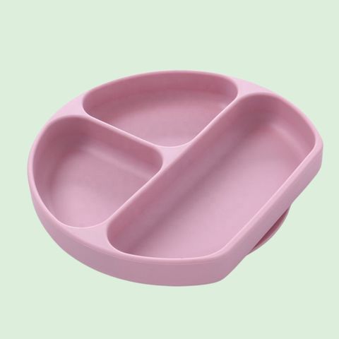  Miracle Baby - Khay ăn dặm Silicon cho bé từ 5 tháng tuổi có đế hít chống trượt, Khay ăn dặm Silicone cho bé 