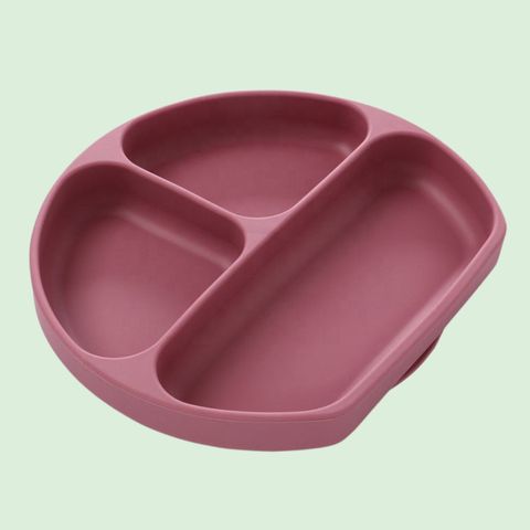  Miracle Baby - Khay ăn dặm Silicon cho bé từ 5 tháng tuổi có đế hít chống trượt, Khay ăn dặm Silicone cho bé 