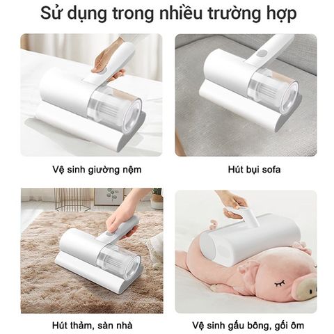  MiracleBaby - Máy hút bụi diệt khuẩn nệm giường bằng tia UV, hút ẩm không khí, chăn ga, ghế sofa 