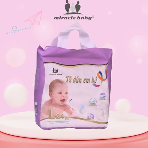  MiracleBaby - Tã dán tơ tằm size S/M/L/XL/XXL cho bé từ 4 - 17kg 