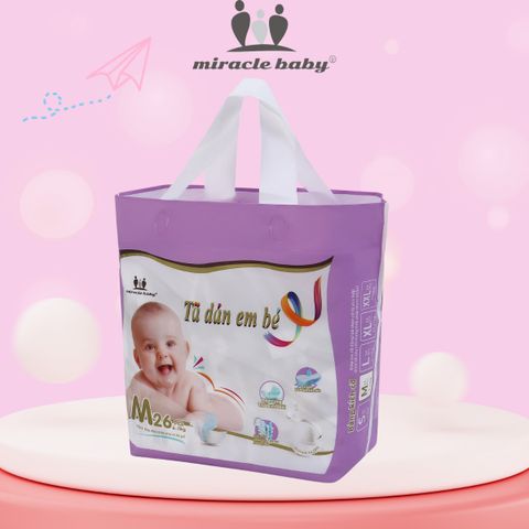  【Đại khuyến mãi trong năm】MiracleBaby - Tã dán tơ tằm size S/M/L/XL/XXL cho bé từ 4 - 17kg 