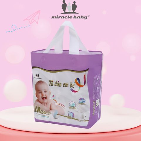  MiracleBaby - Tã dán tơ tằm size S/M/L/XL/XXL cho bé từ 4 - 17kg 