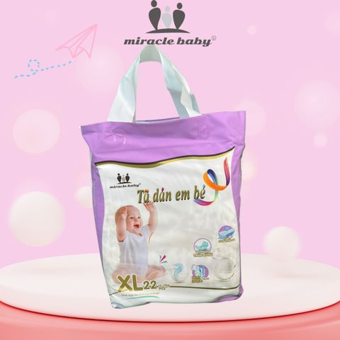  【Đại khuyến mãi trong năm】MiracleBaby - Tã dán tơ tằm size S/M/L/XL/XXL cho bé từ 4 - 17kg 