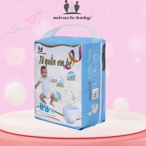  【Đại khuyến mãi trong năm】MiracleBaby - Tã quần tơ tằm size M/L/XL/XXL cho bé 