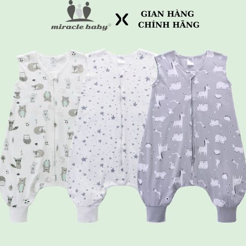  Túi ngủ Miraclebaby cho bé bằng vải cotton từ 6-24 tháng tuổi 