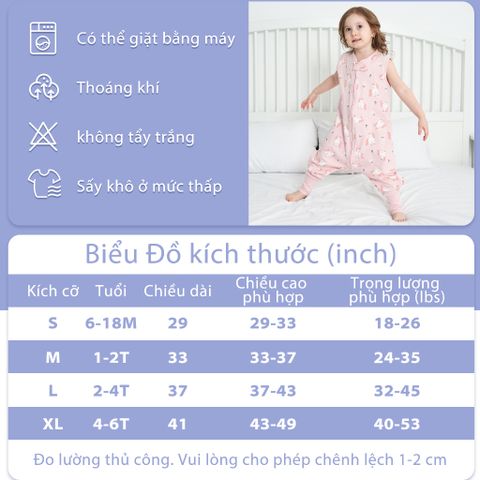  Miracle Baby - Túi ngủ quần cho bé cotton thoáng mát 