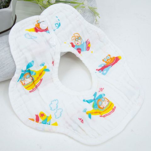  Yếm hoa Miracle Baby cổ tròn 6 lớp chất liệu Cotton cho bé từ 0 đến 12 tháng tuổi 