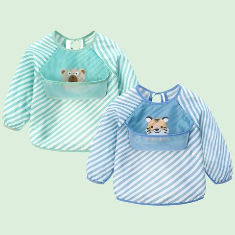  [COMBO] Áo yếm ăn dặm Miracle Baby tay dài  set 2 cái có máng hứng chống thấm sạch sẽ, an toàn cho bé từ 6 tháng tuổi - 4 tuổi 