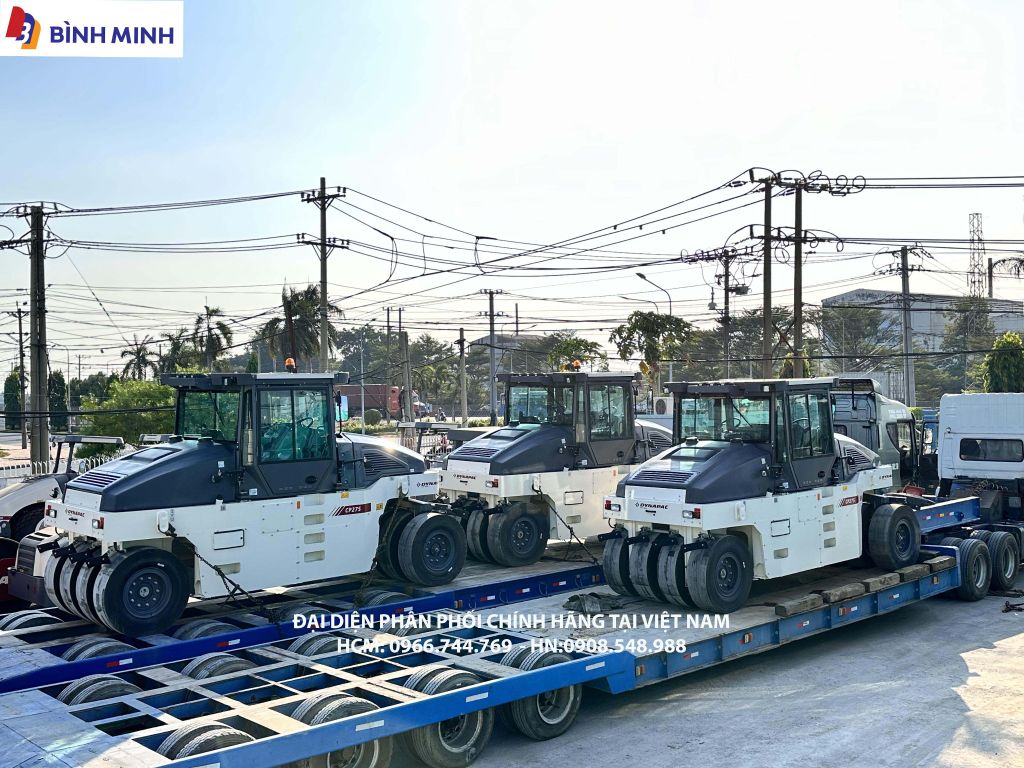 XE LU TĨNH DYNAPAC 9 BÁNH LỐP CP275