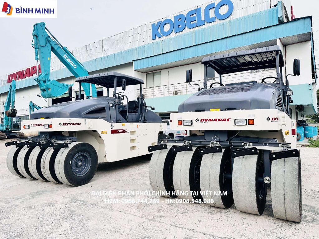 XE LU TĨNH DYNAPAC 9 BÁNH LỐP CP275