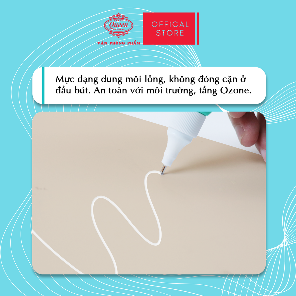 Bút xóa nước Queen (Nữ Hoàng) - 8ML - CHÍNH HÃNG - CRP02