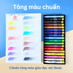 (Mẫu Mới) Bút sáp màu Queen (Nữ Hoàng) - Hộp giấy 12 màu/18 màu/24 màu - Tặng 1 ảnh hoạt hình & Giấy Tô Màu