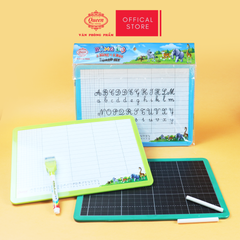 Bảng bộ 2 mặt kèm bút viết bảng Queen - BS02 - Khổ A4