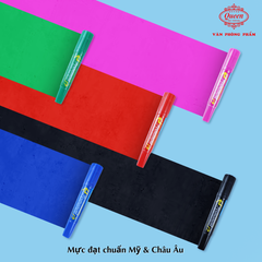 Bút lông dầu Queen (Nữ Hoàng) - CHÍNH HÃNG - Hai Đầu Vuông Tròn - Màu Xanh Dương/Đen/Đỏ/Xanh Lá/Hồng Sen - PM02
