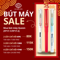 Bút máy ngòi trơn Queen FP-17-1 nét EF (6 màu Pastel)