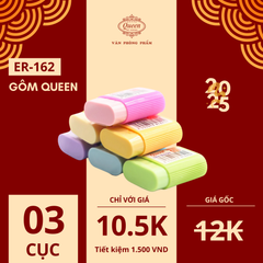 Gôm 2B Queen (Nữ Hoàng) - CHÍNH HÃNG - Màu Hồng/Vàng/Xanh Biển/Xanh Lá/Cam/Tím - ER162