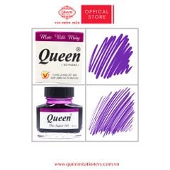Mực bút máy Queen (Nữ Hoàng) - Chính hãng - Xanh - Đen - Tím - 30ml