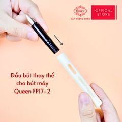 Bộ phụ kiện vệ sinh và ngòi thay bút máy Queen (Dụng cụ hút xã mực, ngòi thay nét trơn, ngòi thay nét thanh đậm) FPA-01