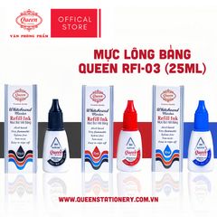 Mực bút lông bảng Queen WBM800 - Xanh Dương/Đỏ/Đen - 25ml