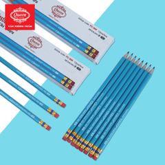 Bút chì HB Queen (Nữ Hoàng) - CHÍNH HÃNG - Hộp 12 Cây - Thân Màu Xanh Biển - HB Plastic Pencil PC-960 - 1 Chiếc