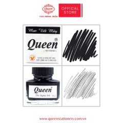 Mực bút máy Queen (Nữ Hoàng) - Chính hãng - Xanh - Đen - Tím - 30ml