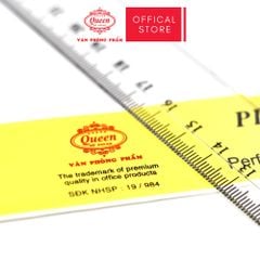 Thước nhựa 30cm - Màu Trắng Trong/Xanh/Xanh Lá/Hồng - Queen (Nữ Hoàng)
