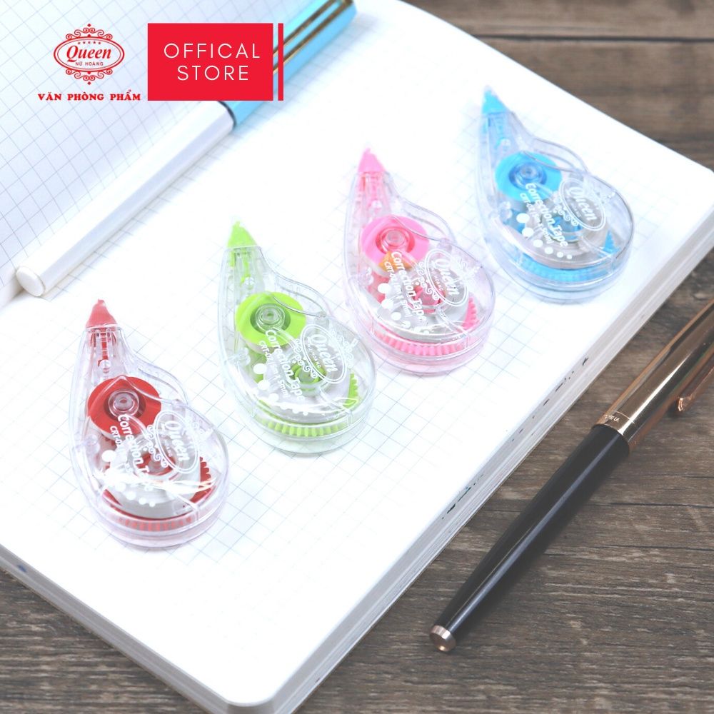 Bút xóa băng Queen (Nữ Hoàng) - CRT02 (5M) - Chính Hãng -1 cái - 24 cái/hộp (Giá Sĩ)