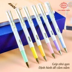 Bút máy ngòi nét thanh đậm Queen FP17-2 (6 màu Pastel)