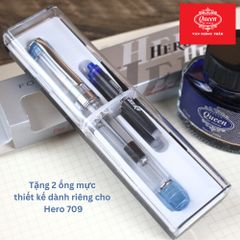 Bút máy Hero 709 - Chính hãng - Xanh/Đen/Tím