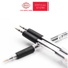 Bút bi Queen (Nữ Hoàng) 0.5mm - Màu Xanh/Đỏ/Đen - (Bịch 5 Bút cùng màu) hoặc 1 Hộp (Giá Sĩ)- CHÍNH HÃNG