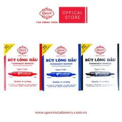 Bút lông dầu Queen (Nữ Hoàng) - Màu Xanh Dương/Đen/Đỏ - 1 Cây