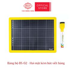 Bảng bộ 2 mặt kèm bút viết bảng Queen - BS02 - Khổ A4