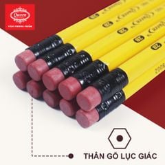 Bút chì 2B Queen (Nữ Hoàng) - CHÍNH HÃNG - Thân Màu Vàng/Đầu Bôi - Office Partner PC980 - 1 Chiếc