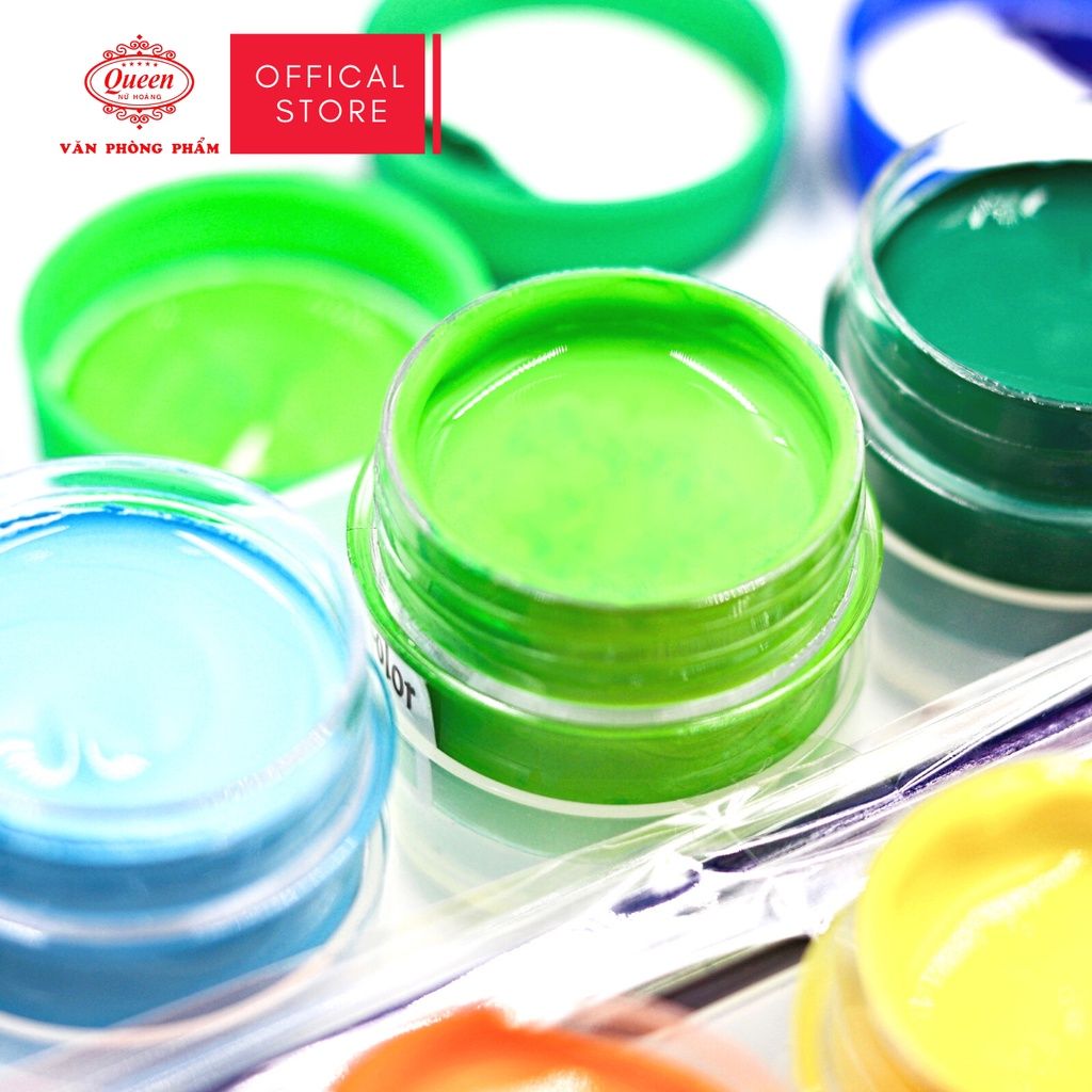 Màu nước Queen (Nữ Hoàng) - 12 màu - CHÍNH HÃNG - WC303 - 18ml