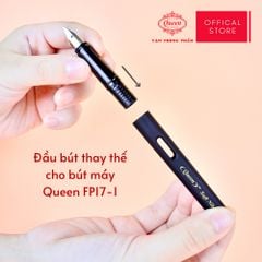 Bộ phụ kiện vệ sinh và ngòi thay bút máy Queen (Dụng cụ hút xã mực, ngòi thay nét trơn, ngòi thay nét thanh đậm) FPA-01