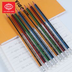Bút chì 2B Queen (Nữ Hoàng) - 1 Chiếc - Màu Sọc Đỏ/Xanh Lá/Vàng/ Xanh Dương - PC-970