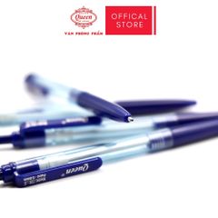 Bút bi Queen (Nữ Hoàng) - Đầu bi 0.8mm - Màu Xanh/Đen - (5 Bút cùng màu) hoặc 1 Hộp (giá sĩ) - CHÍNH HÃNG - 720C