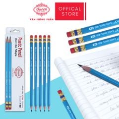 Bút chì HB Queen (Nữ Hoàng) - CHÍNH HÃNG - Hộp 12 Cây - Thân Màu Xanh Biển - HB Plastic Pencil PC-960 - 1 Chiếc