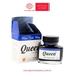 Mực bút máy Queen (Nữ Hoàng) - Chính hãng - Xanh - Đen - Tím - 30ml