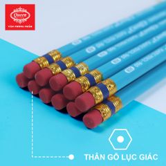 Bút chì HB Queen (Nữ Hoàng) - CHÍNH HÃNG - Hộp 12 Cây - Thân Màu Xanh Biển - HB Plastic Pencil PC-960 - 1 Chiếc