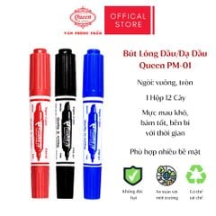 Bút lông dầu Queen (Nữ Hoàng) - Màu Xanh Dương/Đen/Đỏ - 1 Cây