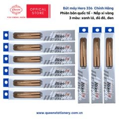 Bút máy Hero 336 chính hãng - Phiên bản quốc tế - Màu Đen/Đỏ/Xanh Lá - 1 Cây