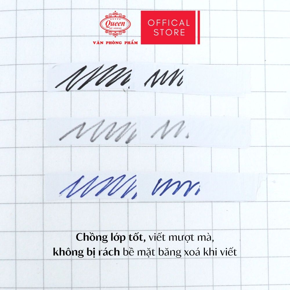 Bút xóa băng Queen (Nữ Hoàng) - CRT01 (12M) - Chính Hãng - 1 Cái - 12 Cái/hộp (Giá Sĩ - Màu Ngẫu Nhiên)