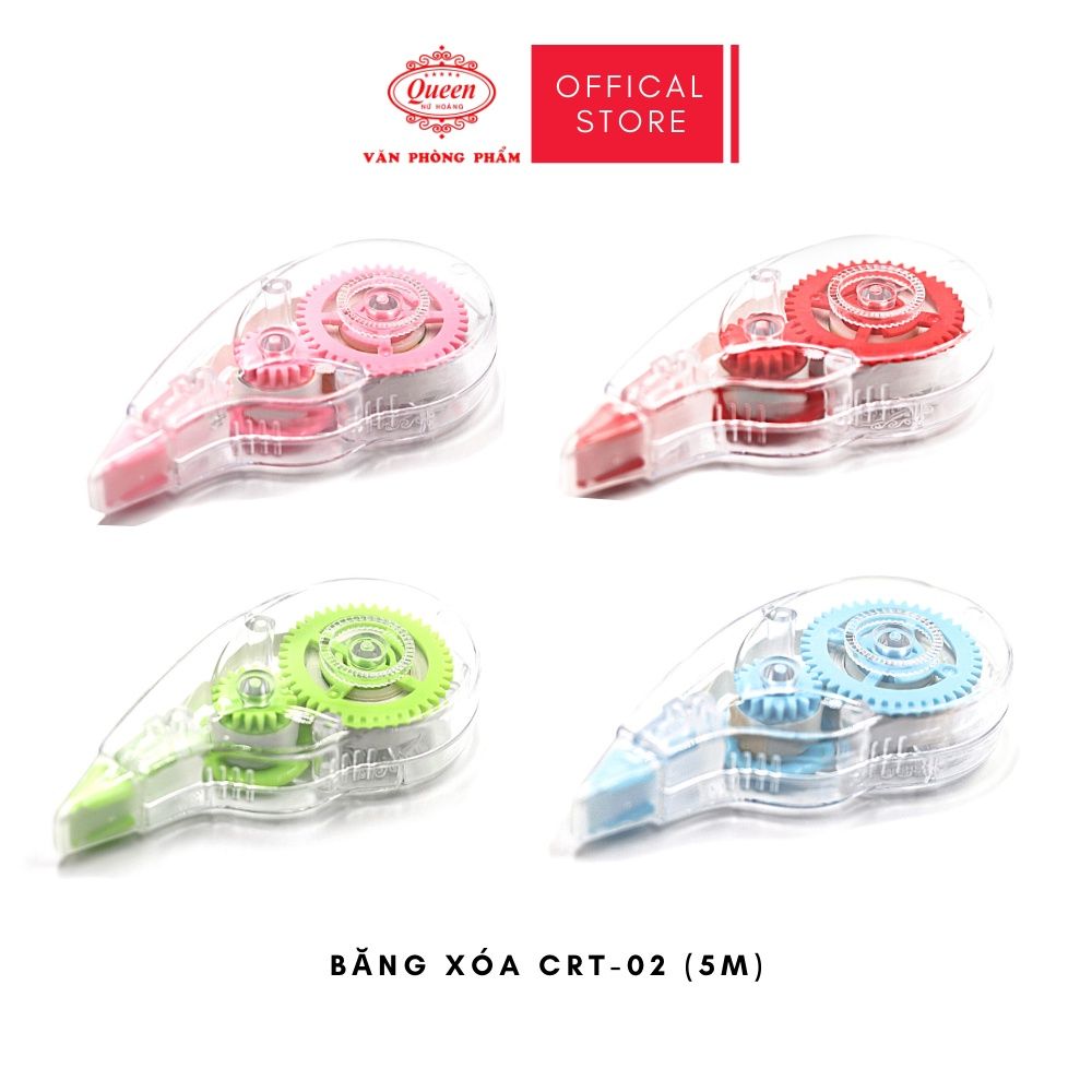 Bút xóa băng Queen (Nữ Hoàng) - CRT02 (5M) - Chính Hãng -1 cái - 24 cái/hộp (Giá Sĩ)